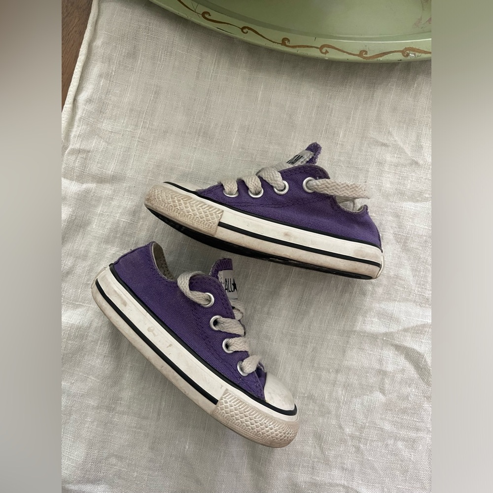 Purple Converse chuck Taylor low top baby toddler shoes